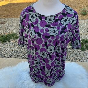 LulaRoe Irma Minnie Mouse Top XXS